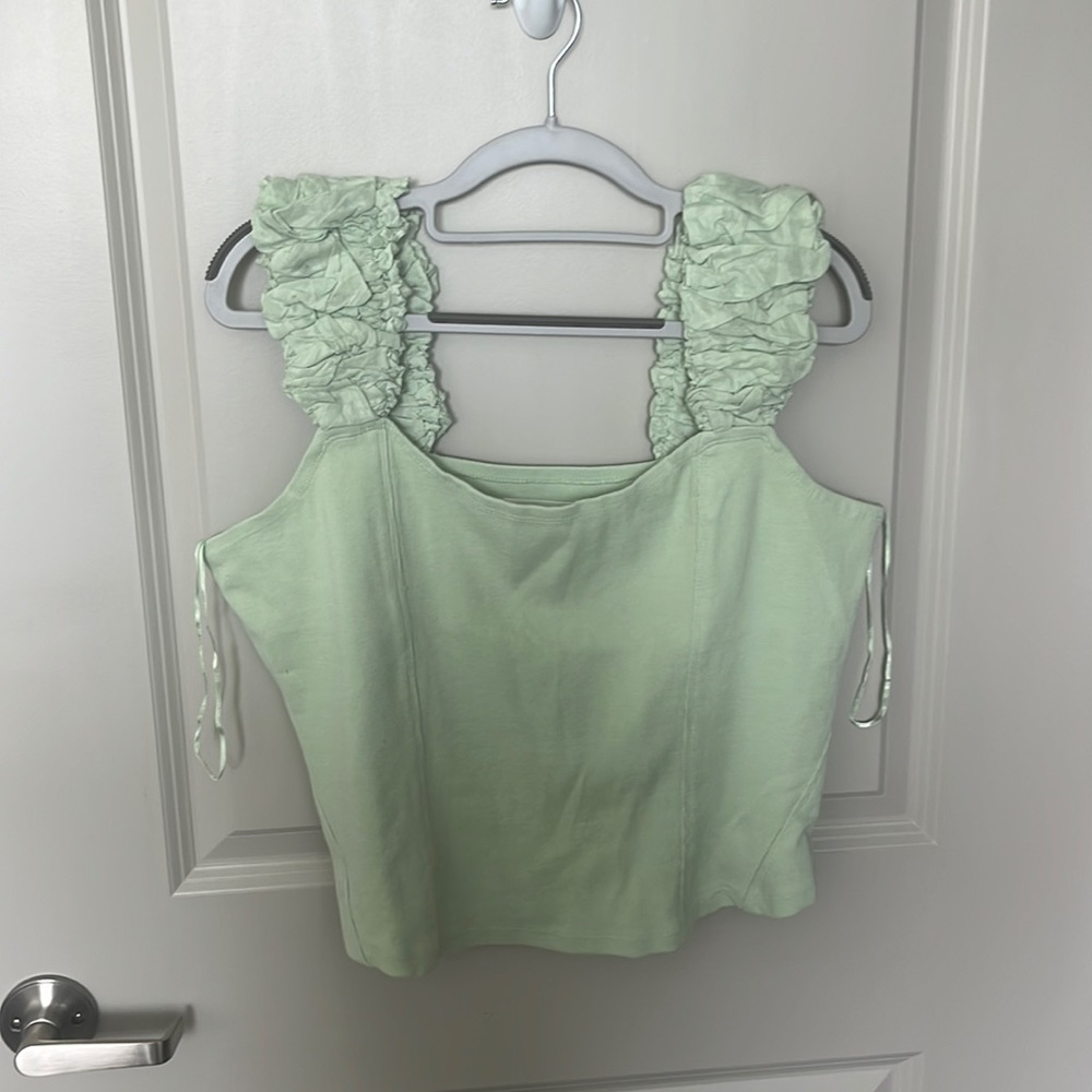 Women’s corset tank with bubble sleeves